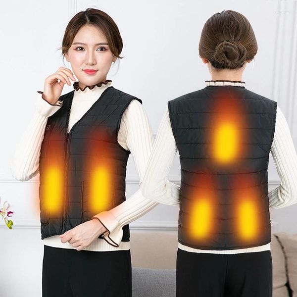 Jackets de caça feminino ao ar livre Colete quente Electric aquecido lavável roupa USB Roupa