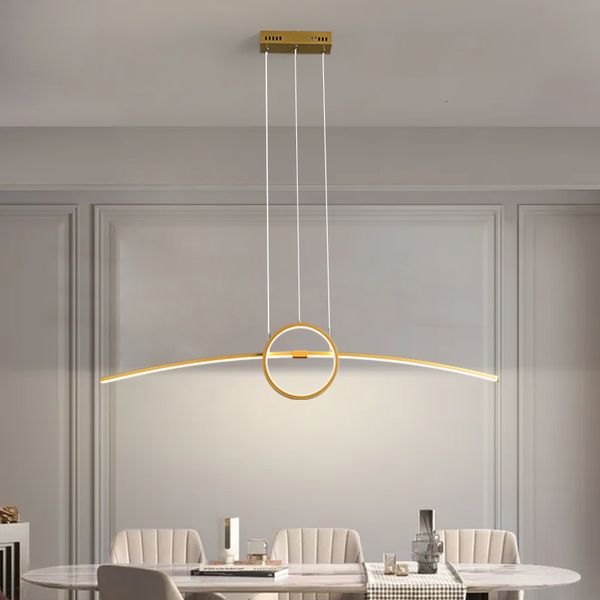 Illuminazione intelligente L100CM Lampade a sospensione a LED moderne creative HLanging Lampada per sala da pranzo Soggiorno Cucina 85265V Casa Alexa 230316