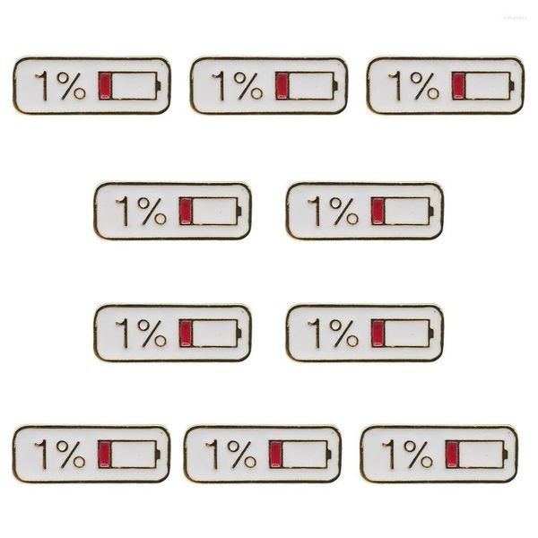 Broches 10pcs 1% de eletricidade Quantidade Pino de esmalte para mulheres Metal Roupas Bolsa de lapela Pins Jóias Presentes de joias