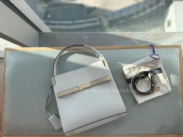 Weiße modische Damen-Organtasche, Umhängetasche, Umhängetasche, doppelter Schultergurt, luxuriöse Handtasche im Retro-Stil, Größe 26,5 x 24 cm