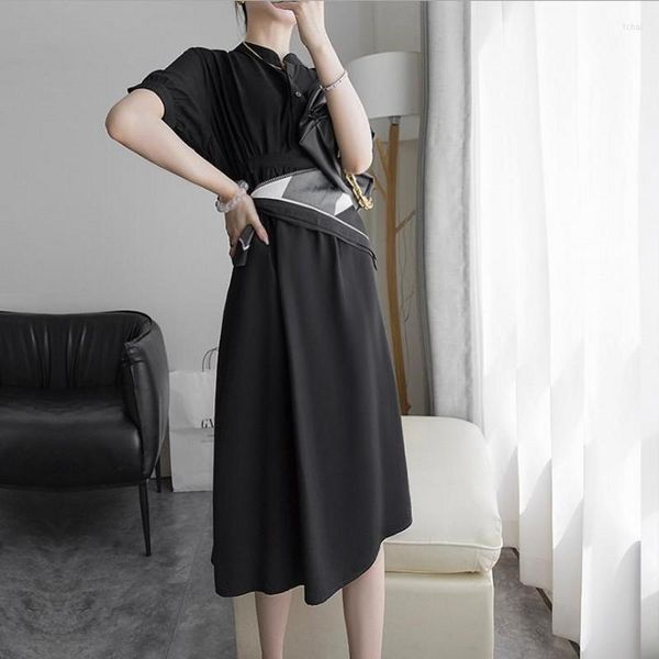 Abiti casual 2023 Stilista di moda Summer Women Dress Nero lungo elegante da donna Simplee abiti larghi Vestido Bodyco