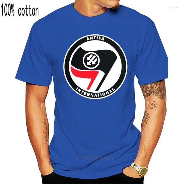 T-shirt da uomo Antifa International Shirt Graphic Casual Cotone Primavera Autunno Tendenza originale Personalizza la taglia sopra S-5XL