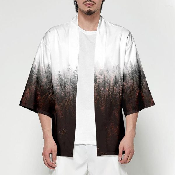 Мужские рубашки T Рубашка Kimono 3D Print Print Rush