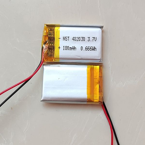 Li-Polymer-Akku 402030 3,7 V 180 mAh Lithium-Akkus für Spielzeug MP5 GPS 5 Stück pro Los