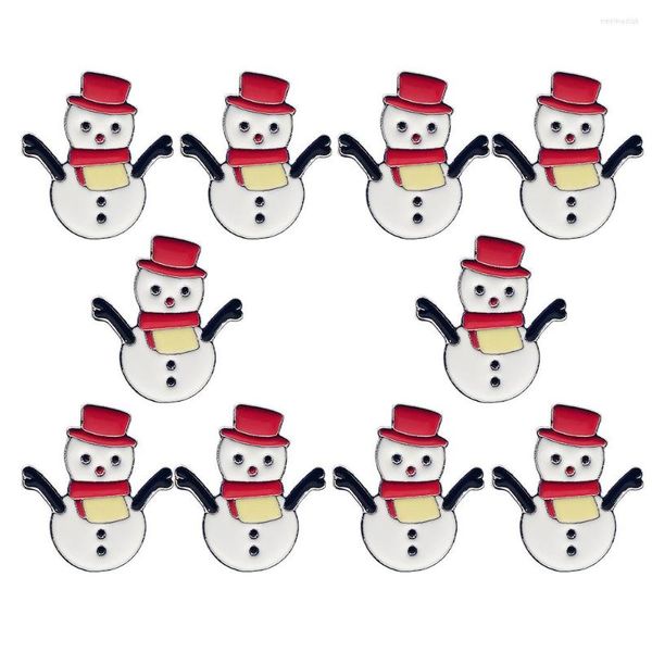 Broches 10pcs luxo requintado broche de natal pin boneco de neve jóias de jóias de jóias decoração