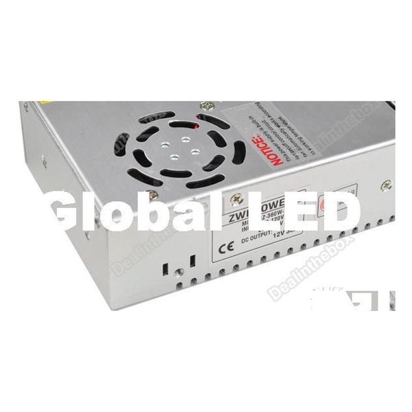 Beleuchtungstransformatoren 12V 30A 360W Schalter Netzteil Treiber für LED-Streifenlicht 3528 SMD 5050 5630 SMDDisplay110V 240V Drop Delive Dhjfb