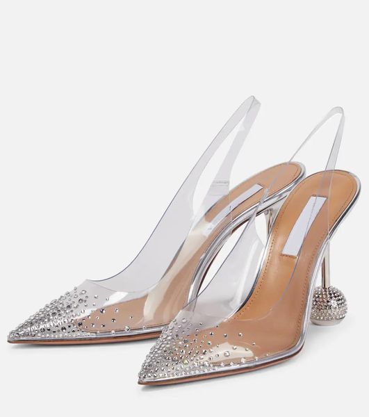 Sapatos de vestido sapatos perfeitos bombas aquazzura sim querida bomba slingback bombas de cristal sapatos de salto alto saltos altos plataformas femininas cunhas