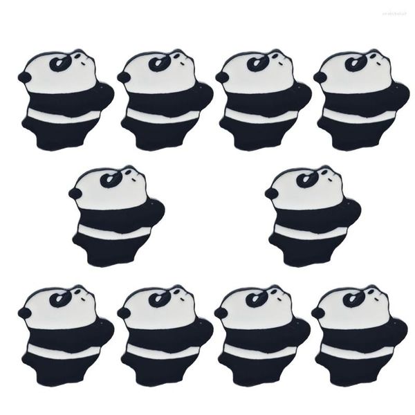 Spettape 10 pezzi Panda orgogliosa per abbigliamento da donna con spille per smalto per spille vestiti per spillo anime Badge gioiello regalo/uomini