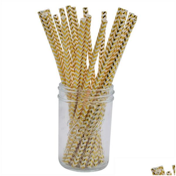 Embalagem para o jantar Pacote de serviço 25pcs/pacote de papel de papel dourado sTs para crianças chá de bebê festas de aniversário eventos decorativos suprimentos dhkmw