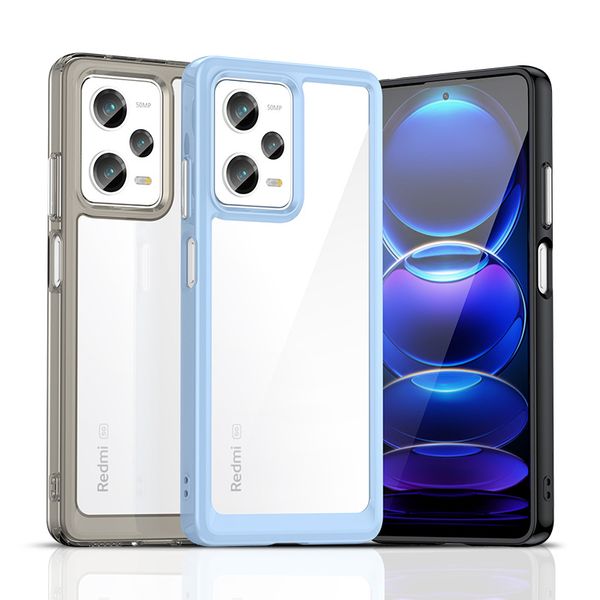 Xiaomi Redmi için Şeffaf Net Sert PC Koruyucu Kılıflar Not 12 Pro Plus Gezgini 11A 12C K60E K50 Ultra A1 11T 11 K40S POCO C55 X5 M5 M4 M3 X4 F3 C3 10A KASA KAPAK