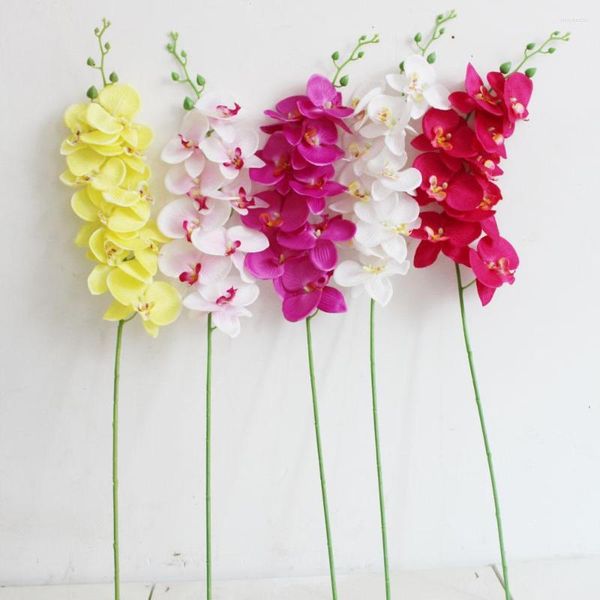 Dekorative Blumen, 9 Köpfe, 93 cm, großer Schmetterling, Orchidee, künstlich, für Haus, Garten, Hochzeit, Party, Dekoration, Blumenarrangement, Zubehör