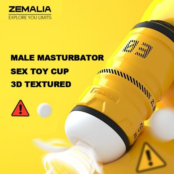 Masturbatoren ZEMALIA Männlicher Masturbator Sexspielzeug Cup Herren Pleasure Stroker Sleeve mit 3D-strukturiertem weichem Silikon tragbar 230314