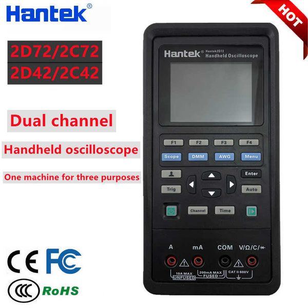 Hantek D C D C Oscilloscopio portatile Multimetro digitale Tester Generatore di forme d'onda Usb in oscilloscopio portatile