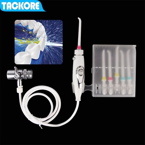 Irrigatori orali Rubinetto Tackore Irrigatore orale Acqua Filo interdentale Spazzolino da denti Irrigazione SPA Pulizia dei denti Interruttore Jet Family Filo interdentale 230314