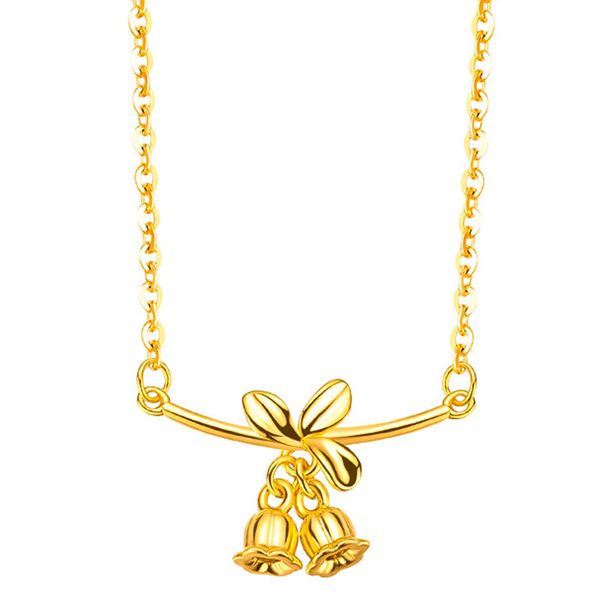 Colar para mulheres jóias de grife jóias no pescoço Charms de orquídea para jóias Fazendo colares de luxo de moda de moda da cadeia de ouro e deliciosos YW0003440