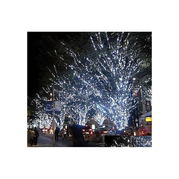 LED dizeleri 500 metre Noel Noel Noel RGB Sıcak Mavi 10 Metre 100 LEDS Dize Işıkları Flash Pencere Perde Tatil Işığı Arka Con Dhant
