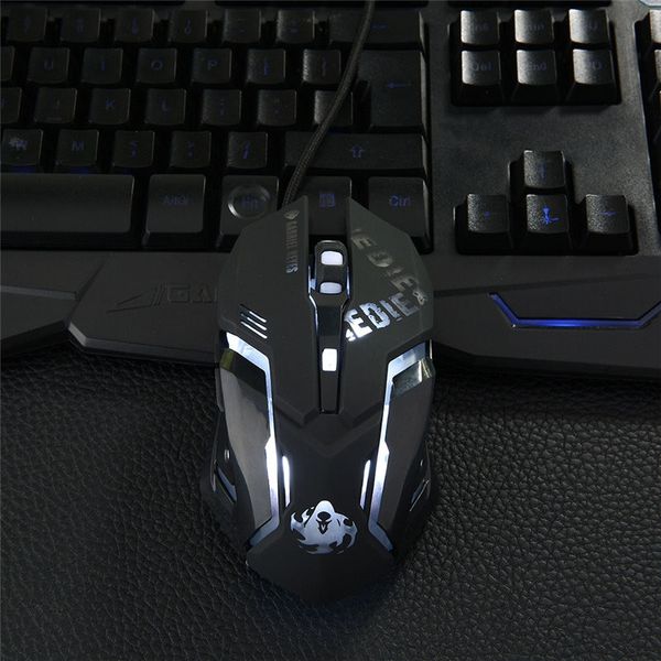 Teclados para jogos de jogos de mouse recarregável mouse mouse mudo mudo para mouse de laptop de laptop de computador ratos de retroiluminação para jogos ipad gringa e azul