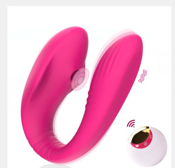 Estimulação vibrador vibrador de choque forte masculino e feminino Compartilhando sucção de controle remoto clitador vibrador g-spot massagem de masturbação suprimentos sexuais zd1846