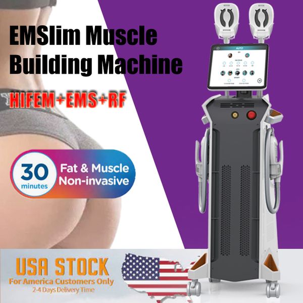 EMSLIM RF Slimming Machine 13 Tesla EMS -Muskelstimulator 4 Griffe Fortgeschrittene 3 in 1 Technologie
