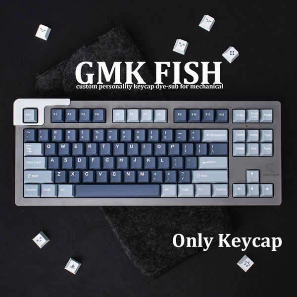 GMK Fishing 174 Tasti Cherry Profile Inglese Double Shot Personalità personalizzata Keycap per tastiera meccanica 61/64/68/75/84/87/96