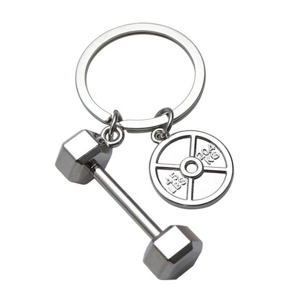 Moda Aksesuarları Keychain Mini Dumbbells Fitness Anahip Teyp Tasarımcı Hediye Koçu Souvenir Anahtar Zinciri