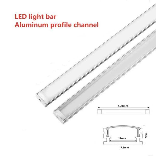 Strisce LED 2-30 pz / lotto Profilo in alluminio LED U Style 0.5M per 5050 5630 striscia led LED Strip Light Bar Cabinet Lampada Cucina Armadio canale P230315