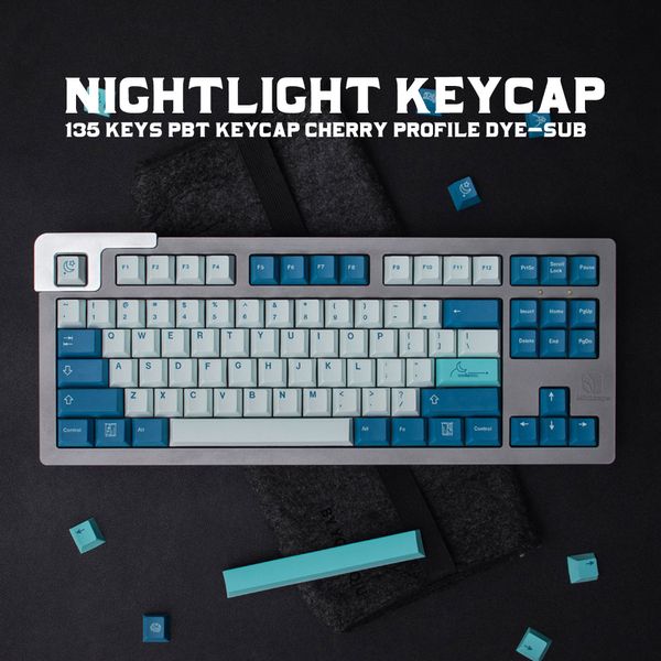 GMK Clones Nightlight Большой набор PBT-клавишные клавиши вишневой профиль Dye-Sub английский клавиш для механической клавиатуры 61/64/84/108