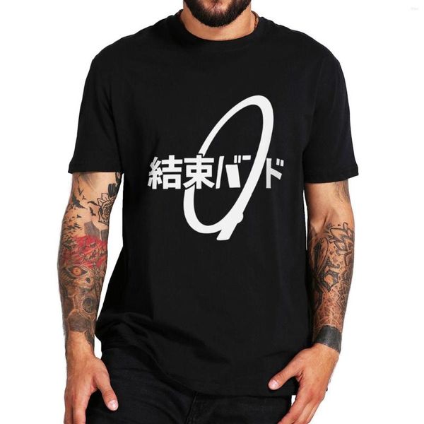 T-shirt da uomo Cable Tie Kanji Hiragana Kessoku Band Rocker Shirt Cotton EU Size Tops Tee