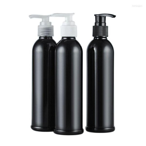 Garrafas de armazenamento 250ml x 30 garrafa de emulsão de parafuso preto vazia garrafa de emulsão de 250cc de shampoo para embalagem de recipientes de recipientes de cosméticos