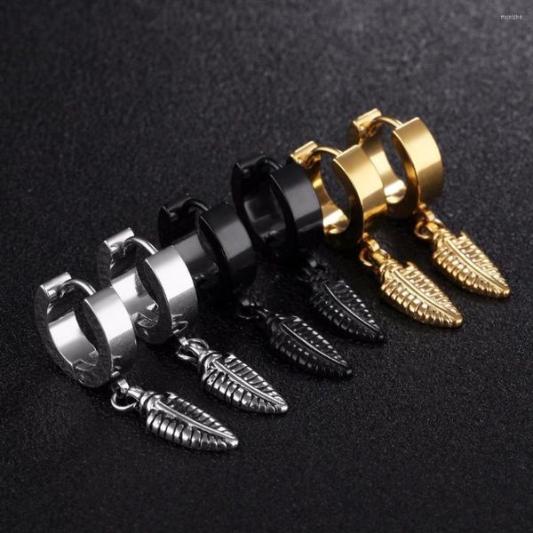 Orecchini a cerchio DARHSEN Marca Punk Acciaio inossidabile Unisex Donna Uomo Uomo Charms Nero Argento Colore oro Gioielli di moda GE421