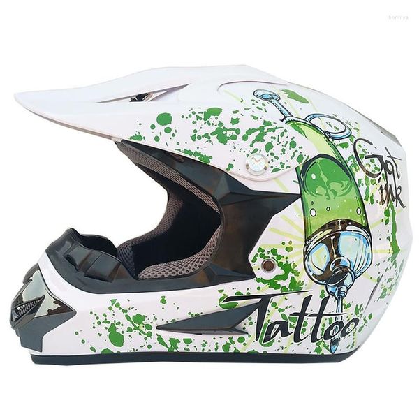 Motorradhelme Motocross-Helm Marke Cross ATV Downhill Moto mit Visier Gost Metal Black Dot