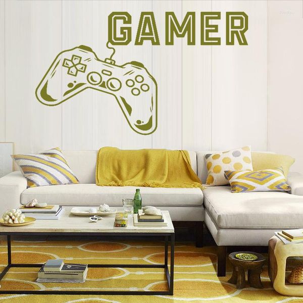 Adesivi murali Gamer Room Decal Video Game Over Gaming Sticker Eat Sleep Wallart Z107