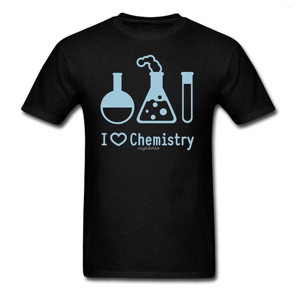 Camisetas masculinas I Love Chemistry Slogan S camiseta Men camise