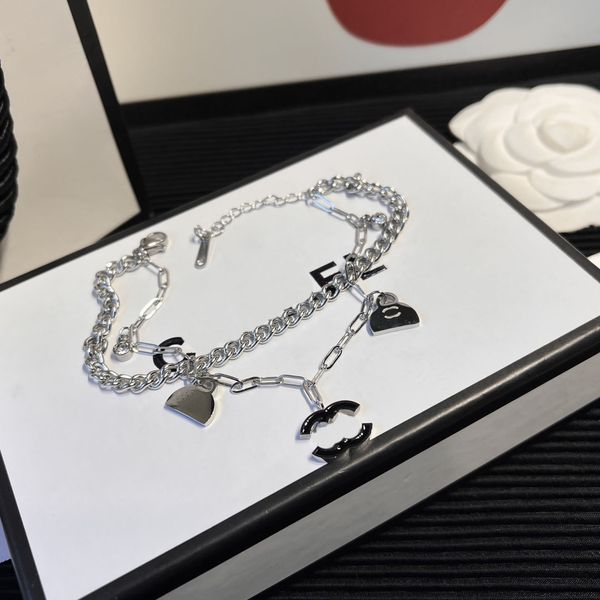 Luxo 925 Chain Silver Chain Girl Romantic Girl Pingente Bracelet Charm Bag Bracelet Love Gift Spring Ornament With Box L106