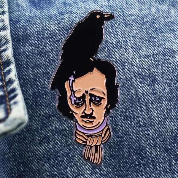 Broşlar Karakter ve Crow Cartoon Brooch Metal Emaye Kavur Rozeti Topal Kot ceketi sırt çantası pimi arkadaşlar hayranları hediyeleri verildi