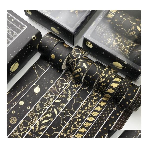 2016 Klebebänder 10 Teile/satz Gold Washi Tape Vintage Maskierung Nette Dekorative Aufkleber Scrapbooking Tagebuch Schreibwaren Jkxb2103 Drop Delive Dhg8U