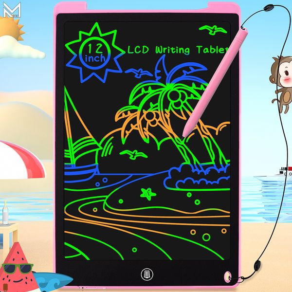 Pintura de desenho Pintura de abastecimento de 12 polegadas LCD Tablet portátil Educational Kids Drawing Board Graphics Graffiti Sketchpad Pad Pad 230317