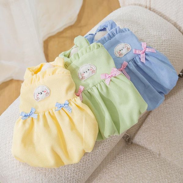 Vestuário para cães roupas de estimação de animal de estimação outono inverno médio pequeno espeto de princesa snaia quente lã fofa gatinho gatinho bolha chihuahua poodle