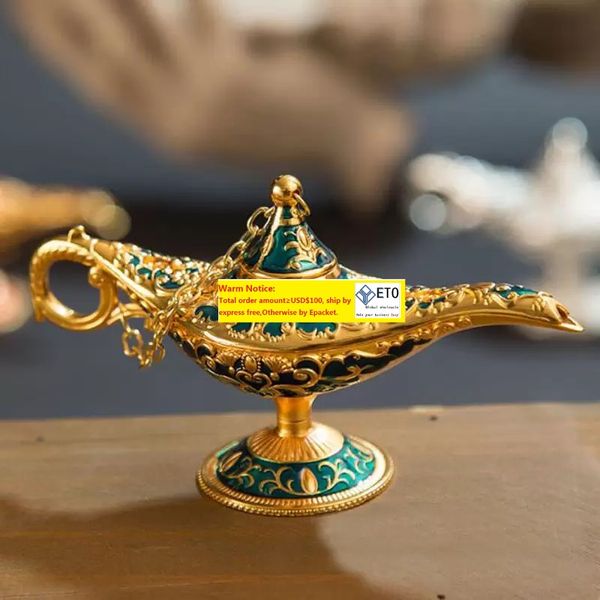 Märchen Aladdin Zauberlampe Vintage Räuchergefäß Kreativer Aromabrenner aus Metall Mehrfarbige Räuchergefäße