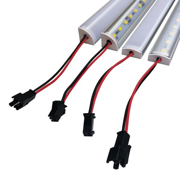 Tiras LED 2-20pcs/lote Light Light JST SM 2 pinos conectáveis ​​5730 SMD 36LEDS DC 12V 50cm Perfil do gabinete de alumínio