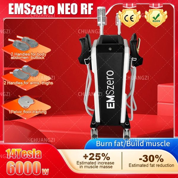 EMSZERO Roller Massage 3-in-1 Fat Reducer 14 Tesla 4 Griff 2 Roller EMS RF Schlankheitsmaschine und Roller CE-Zertifikat