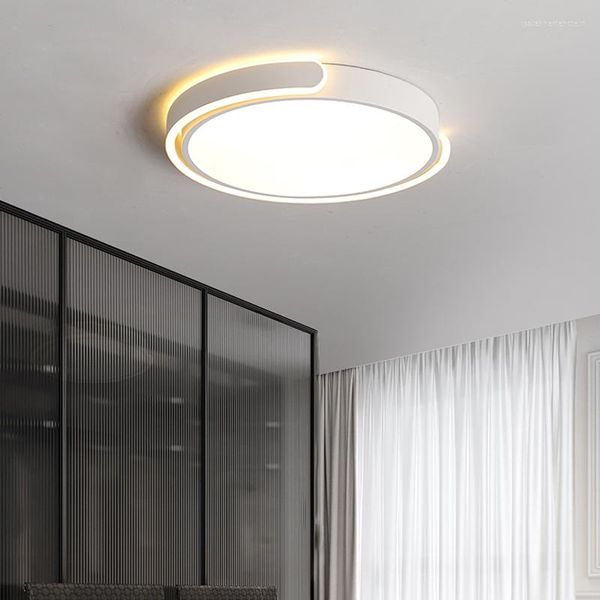 Lampade a sospensione Lampada da camera moderna minimalista nordica Lampada da soffitto a LED rotonda Illuminazione da studio per soggiorno domestico