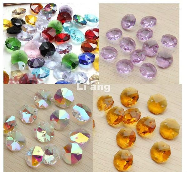 Chandelier Crystal BEADS 200 JUSTO/LOTE 14MM MISCO MISCO COLOR OCTOGONAL DIY PENENTANTES/ACESSÓRIOS DE ILUSTIMENTOS DE LIRNHO