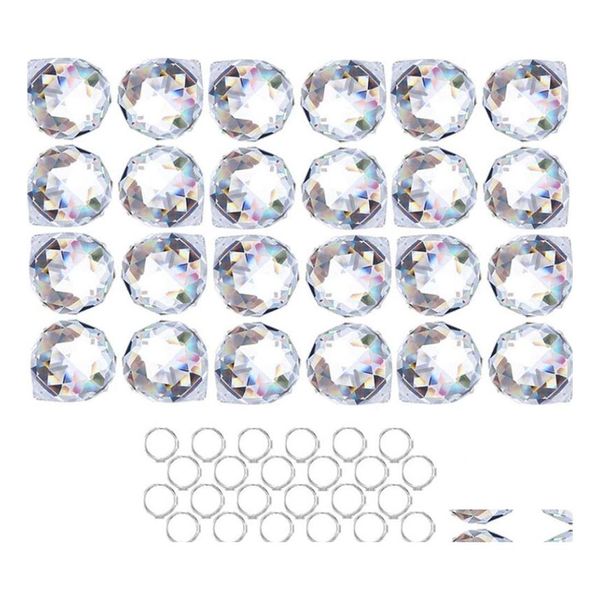 Decorações de Natal Crystalsuncatcher Clear Crystal Ball Prism Suncatcher Rainbow Pingents Maker Holding Crystals Prisms for Windo Dhdto