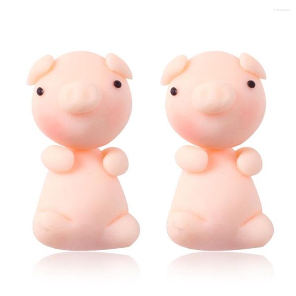 Brincos de garanhão EarringsPaiai 30 Polímero Argila Porco fofo para mulheres Jóias de moda Jóias artesanais 3D Kawaii Animal Kids Presente