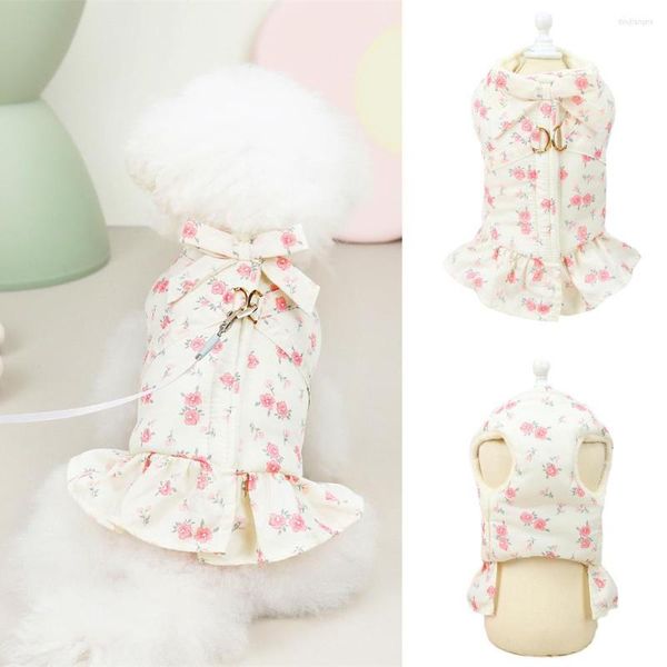 Hundebekleidung Winter Fleece Welpenkleid Rock mit Schnalle Warme dicke Haustierkleider für kleine Hunde Yorkies Shih Tzu Kleidung Maskottchen Kostüm