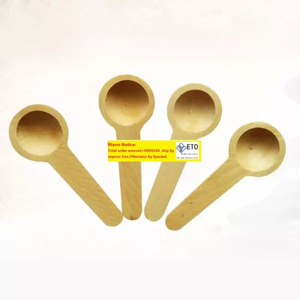 Mini Nature Nature Wooden Home Kitchen Cooking Spoons Tool Scooper Salt Salt Salt Coffee Spoons Wholesale