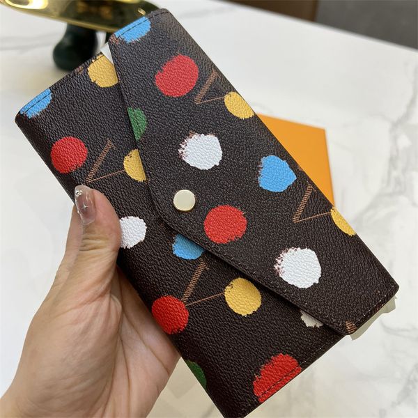 Designer YK Wallet Men Burse Woman Artística Pobre Handrobriação Titular de Cardeiro Genuíno 2 Tampas Tamanhos Carteiras Padrão