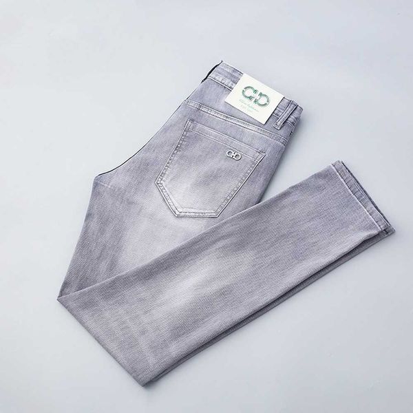 Erkekler Kot Yaz Yeni Moda Erkek Kot Pantolon Düz Elastik Bahar Pamuk İş Pantolon Klasik Stil Kot Kot Denim Man Pants Z0315