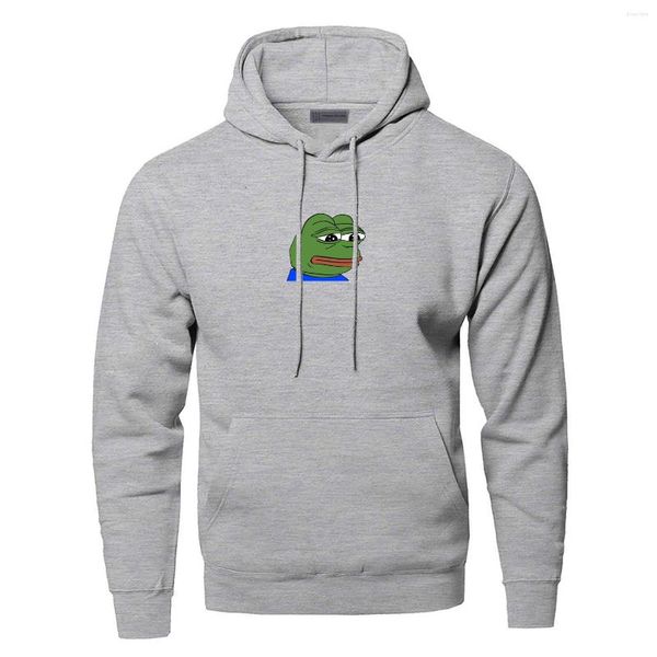 Felpe con cappuccio da uomo Sad Frog Felpa divertente Uomo Feels Bad Man Felpe con cappuccio Angry Good Streetwear Abbigliamento sportivo